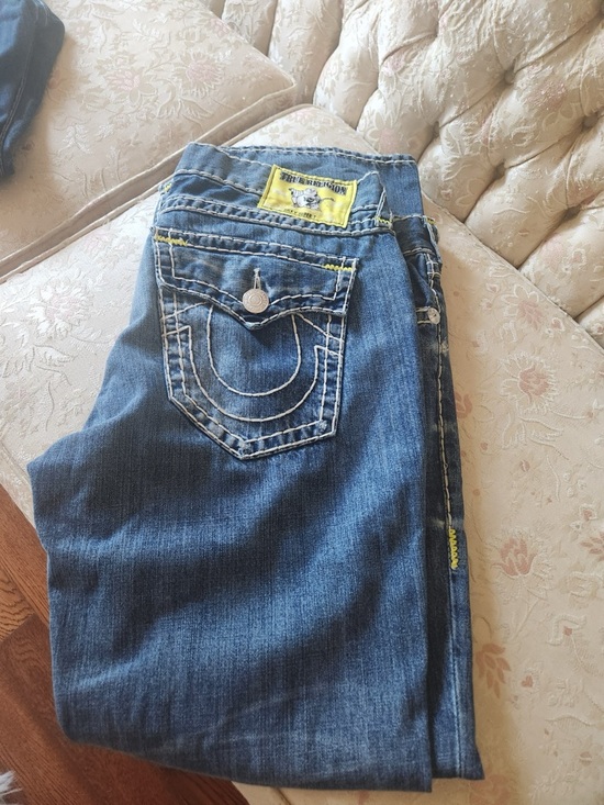 True Religion Other - True Religion Blue Relaxed Fit Men’s Jeans with Contrast Stitching